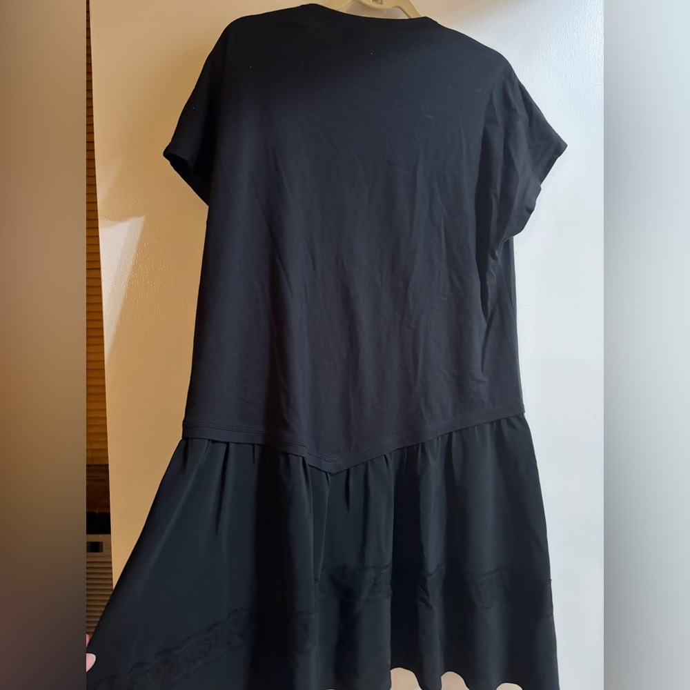 Black cotton/silk/lace tunic sz Large/XL - Picture 7 of 9